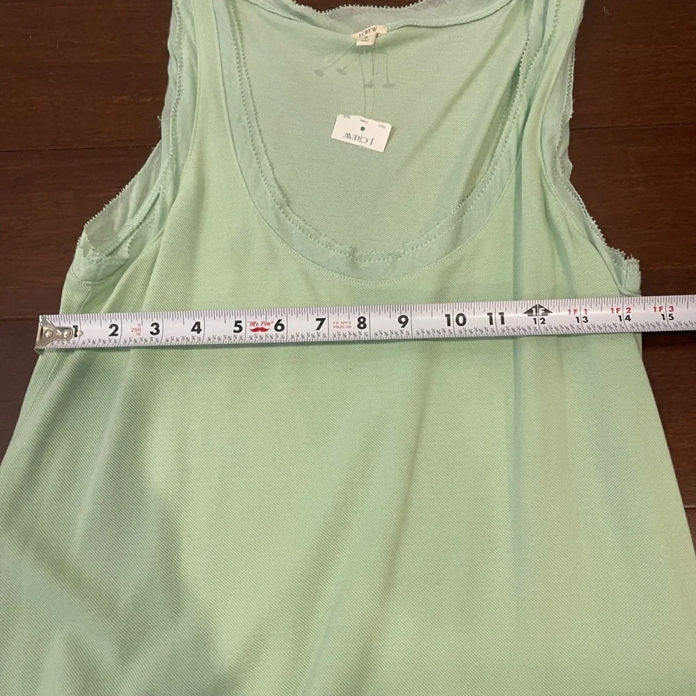 nwt J. Crew Mint Green Sleeveless tank tiered Dress small vintage